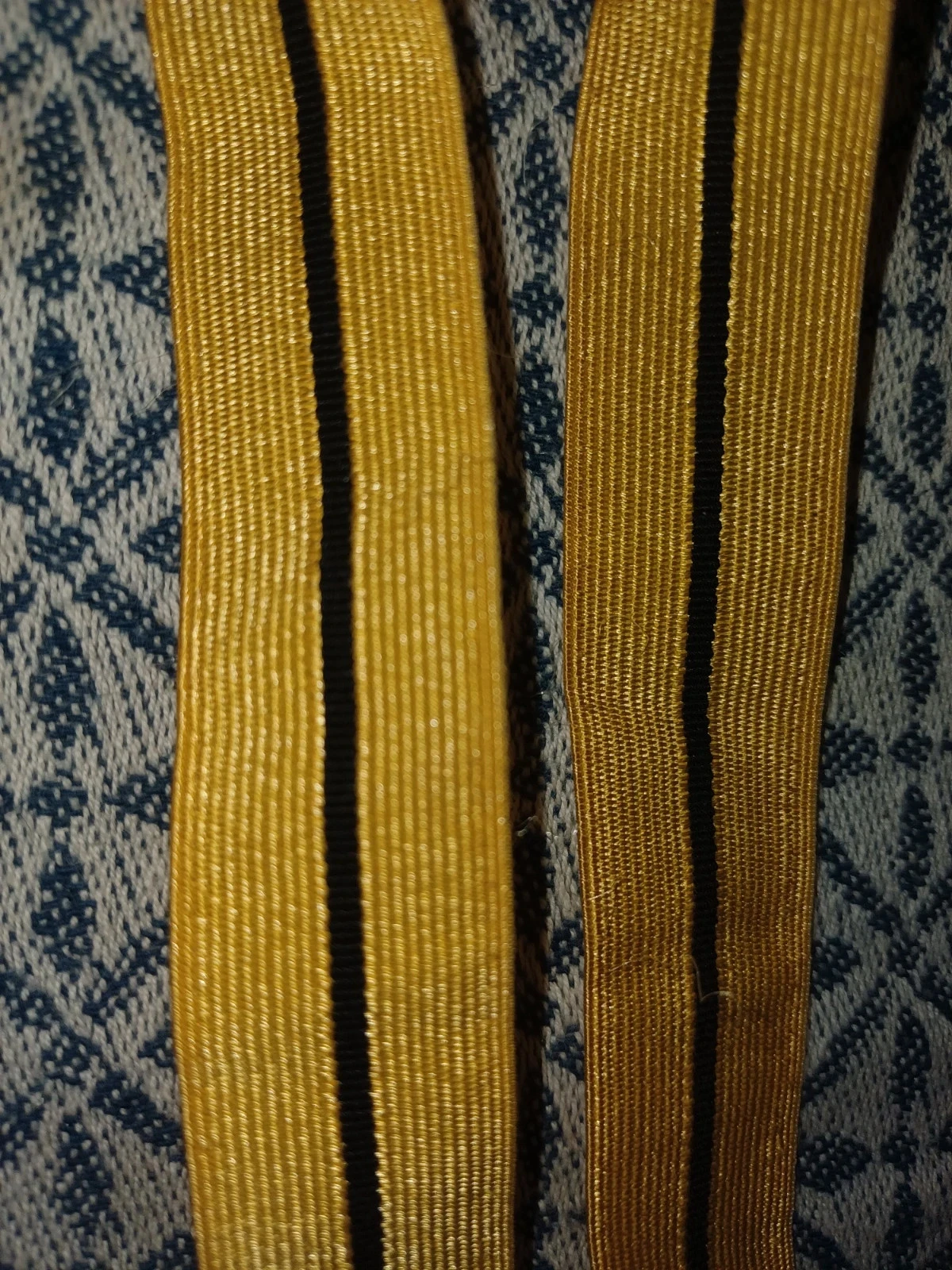 New sewing braid 2x 33.5 cm 2 cm wide gold and black – photo 2